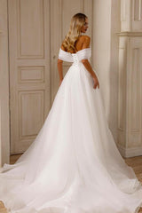 Schöne Brautkleider A Linie Organza Hochzeitskleider Geteilt Günstig BMbridal.de