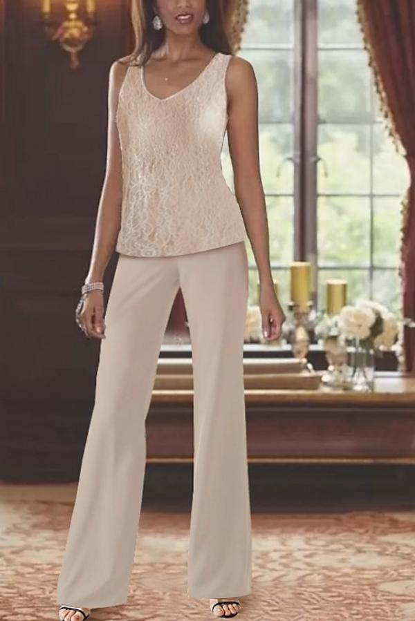 Elegante Brautmutterkleider Chiffon Hosenanzüge Damen Lang Günstig BMbridal.de