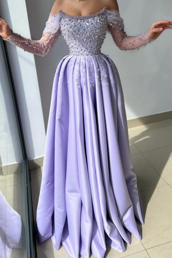 Lilac Evening Dresses Long Glitter Prom Dresses Buy Online