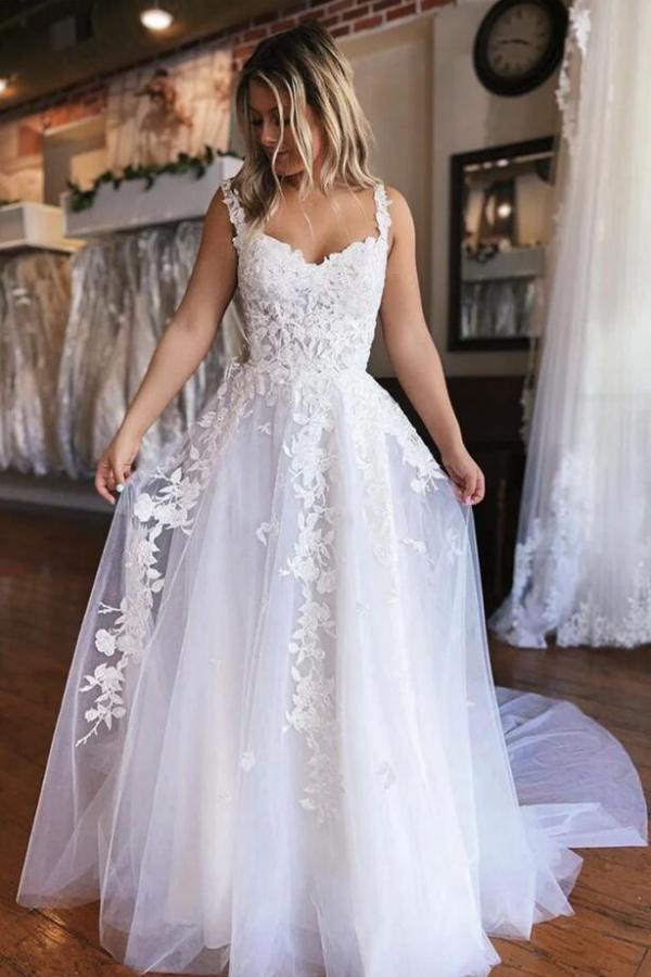 Fashion Brautkleider A Linie Spitze Boho Hochzeitskleider Online