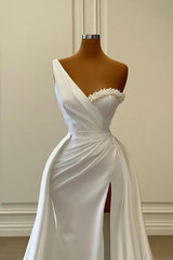 Simple Evening Dresses Long White Prom Dresses Online