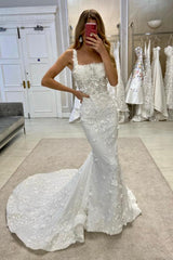 Elegant Wedding Dresses A Line Lace Wedding Dresses Detachable Train