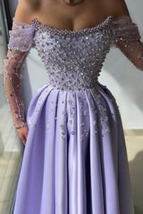 Lilac Evening Dresses Long Glitter Prom Dresses Buy Online