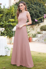 Elegant Evening Dresses Long Dusty Pink Prom Dresses Cheap Online