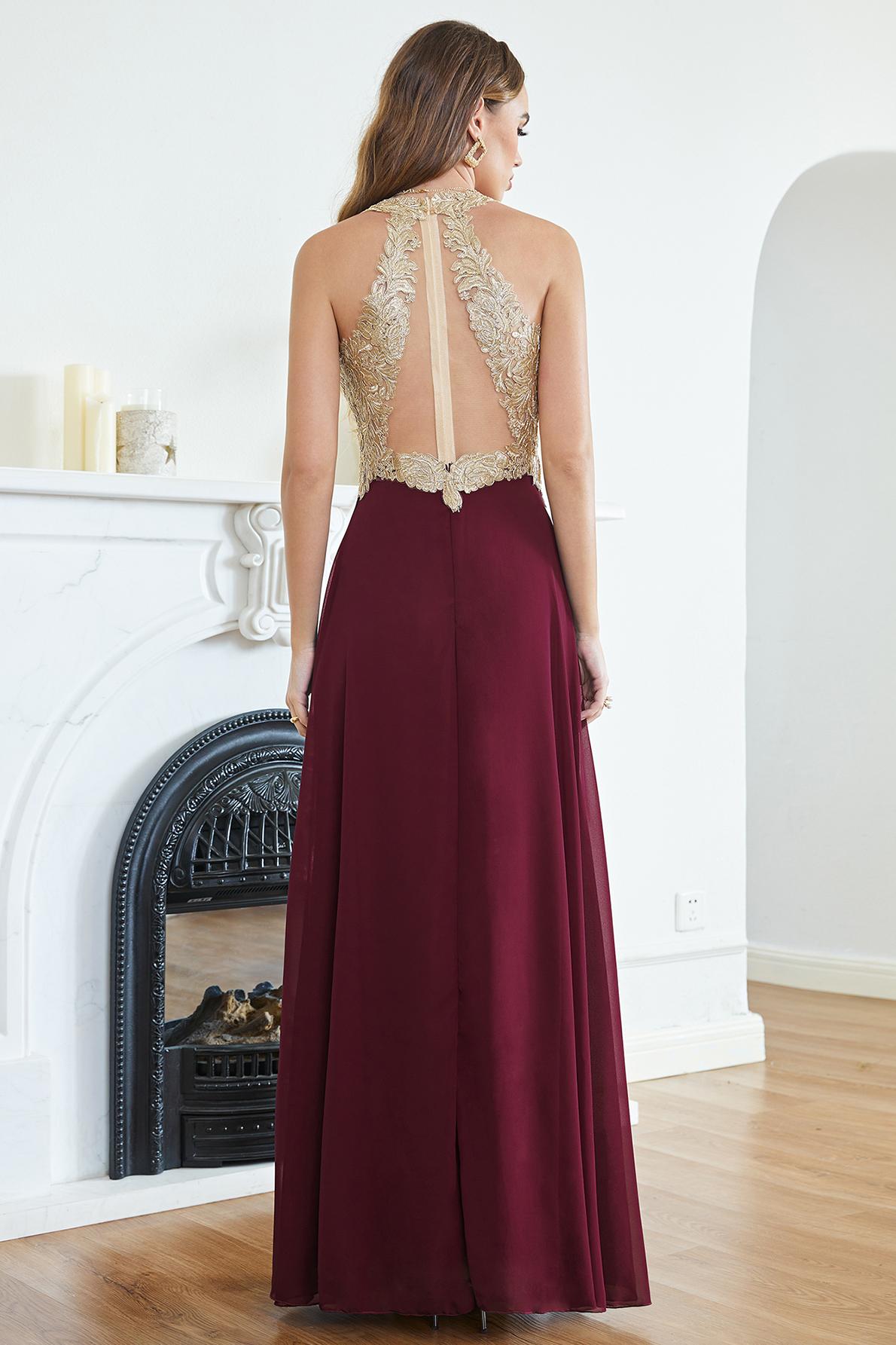 Elegant Evening Dresses Long Wine Red Prom Dresses Cheap Online