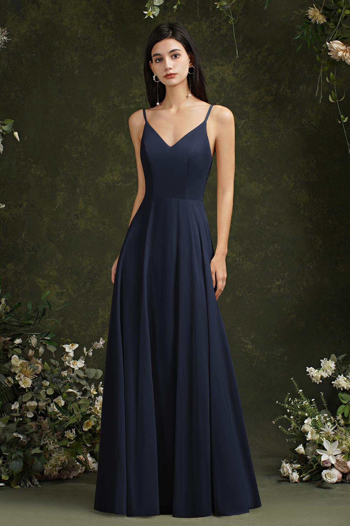 Simple Evening Dresses Long Dusty Blue Prom Dresses Online