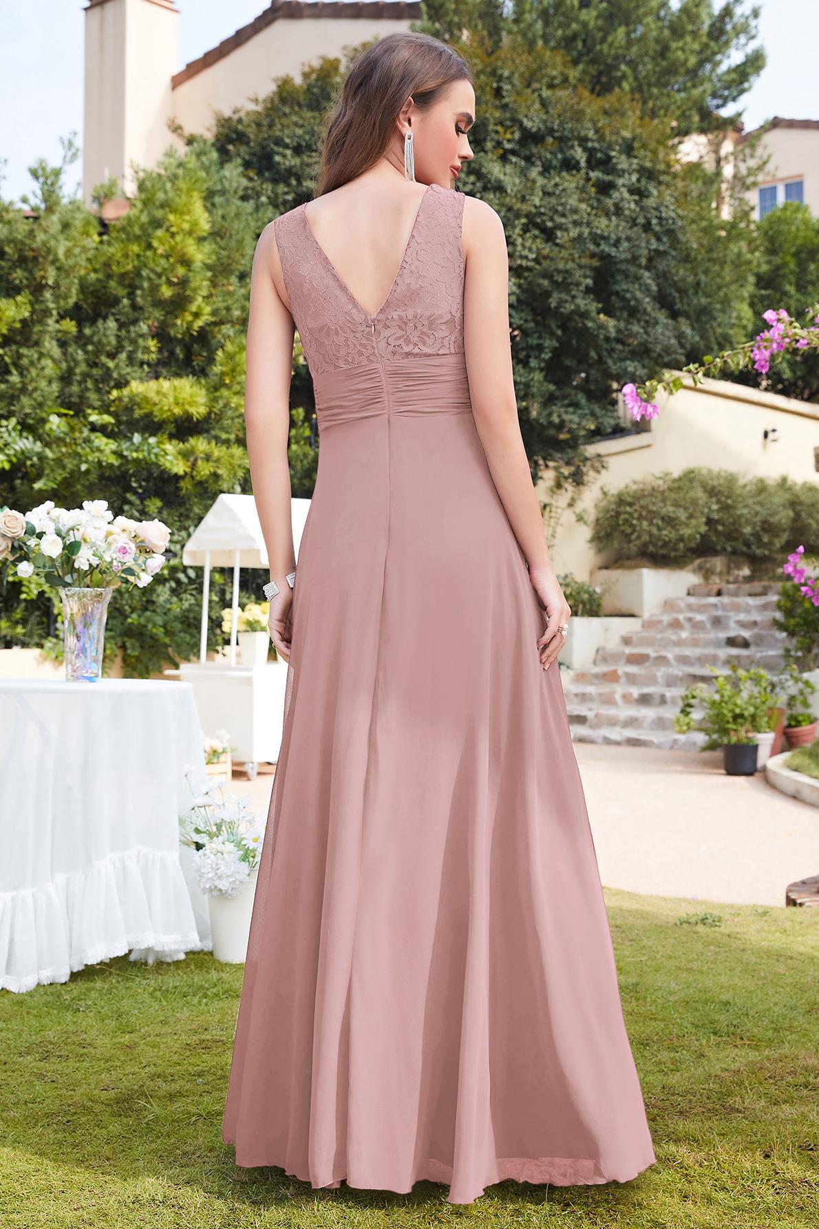 Elegant Evening Dresses Long Dusty Pink Prom Dresses Cheap Online