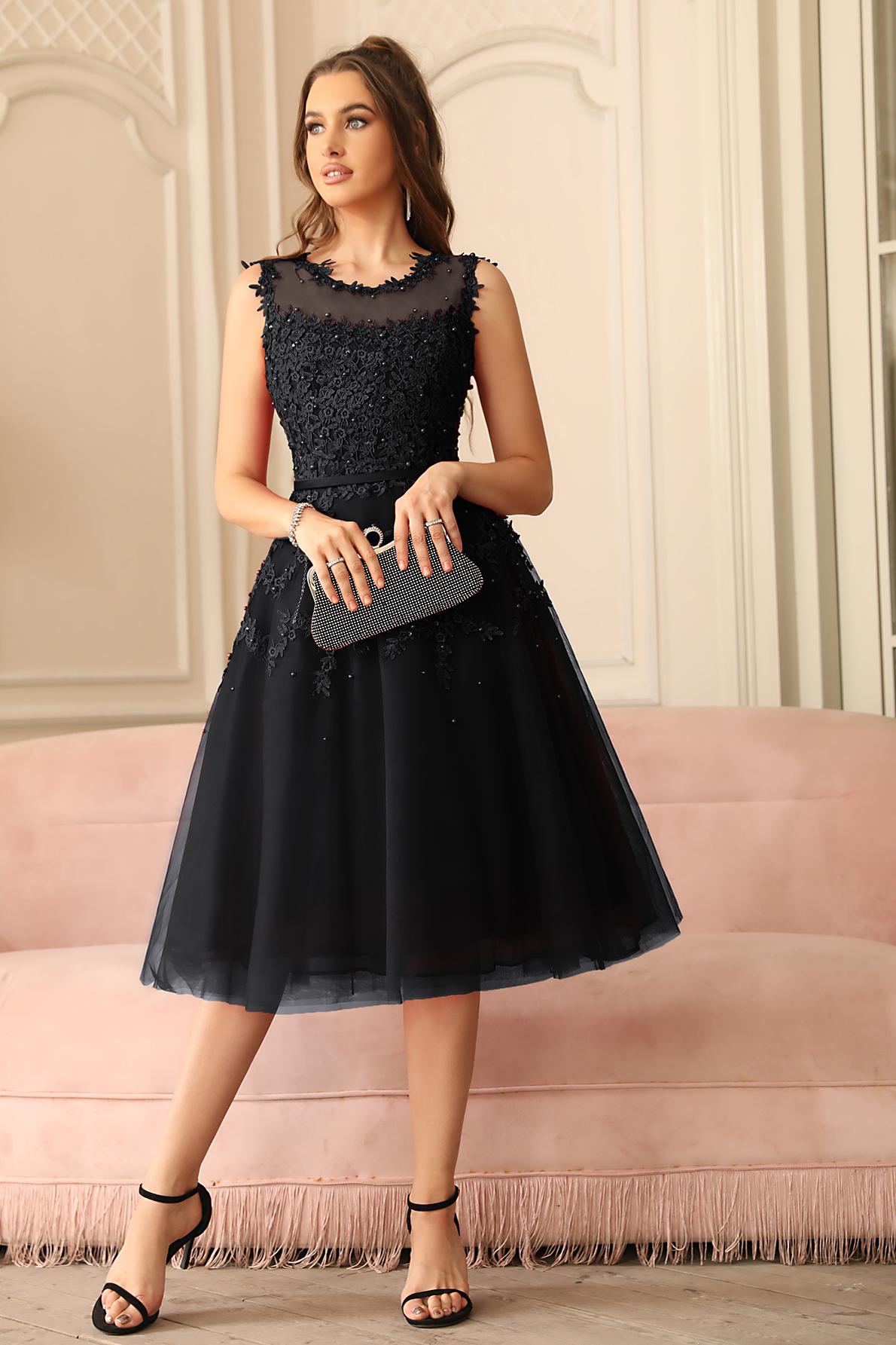 Designer Evening Dresses Short Black Cocktail Dresses Lace