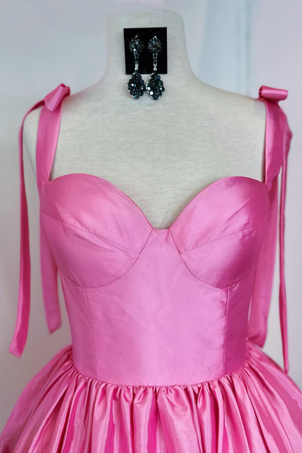 Simple Pink Corset A-Line Ruched Short Homecoming Dress