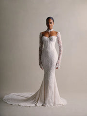 Luxus Brautkleider Meerjungfrau Hochzeitskleider Spitze BMbridal.de