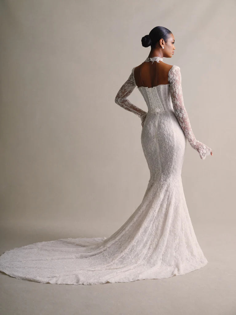 Luxus Brautkleider Meerjungfrau Hochzeitskleider Spitze BMbridal.de