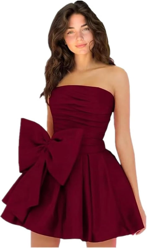 Red Cocktail Dresses Short Cheap Prom Dresses Evening Wear Simple