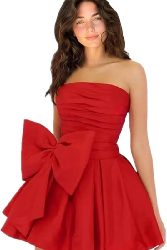 Red Cocktail Dresses Short Cheap Prom Dresses Evening Wear Simple