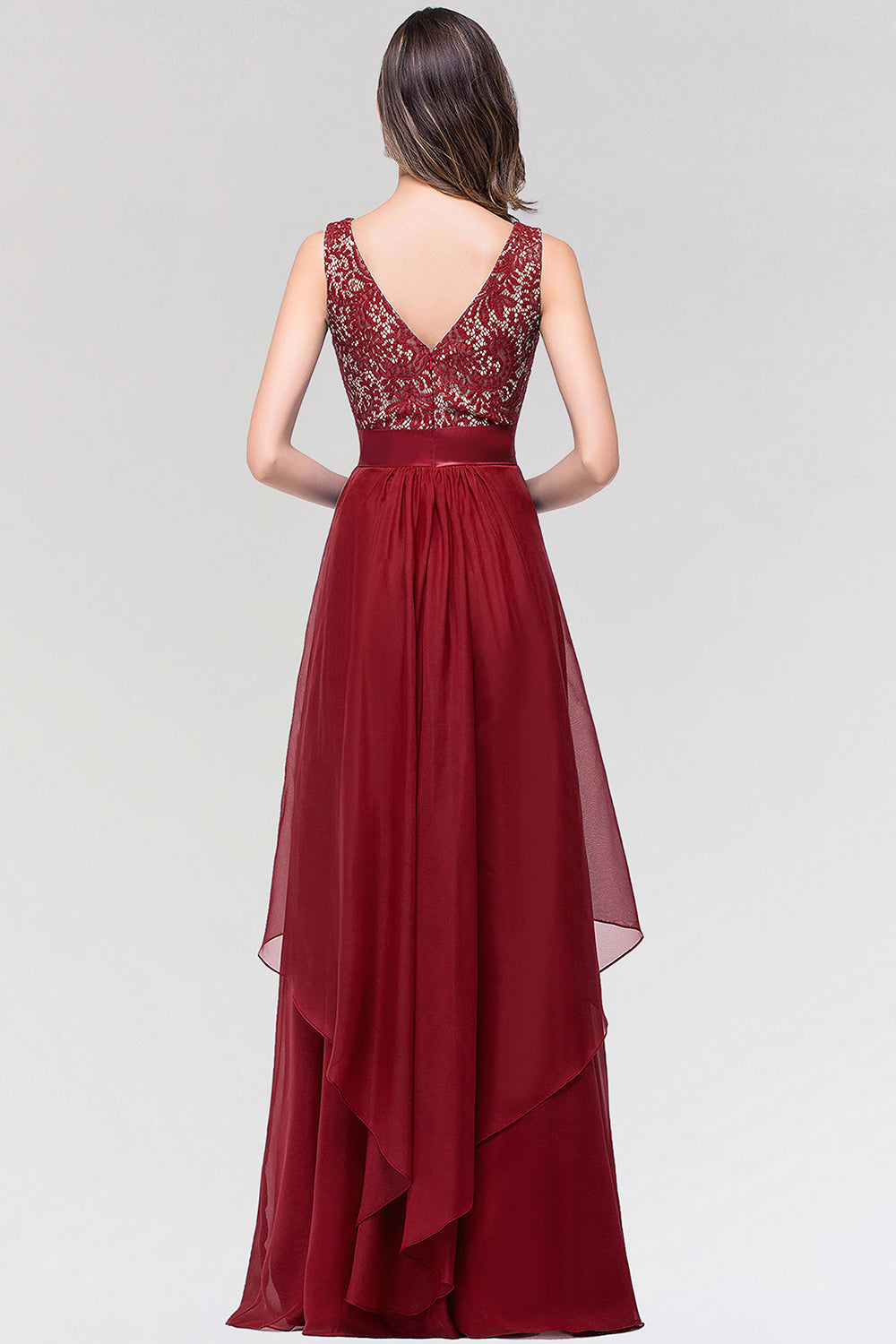 Designer Evening Dresses Wine Red Chiffon Prom Dresses Cheap Online