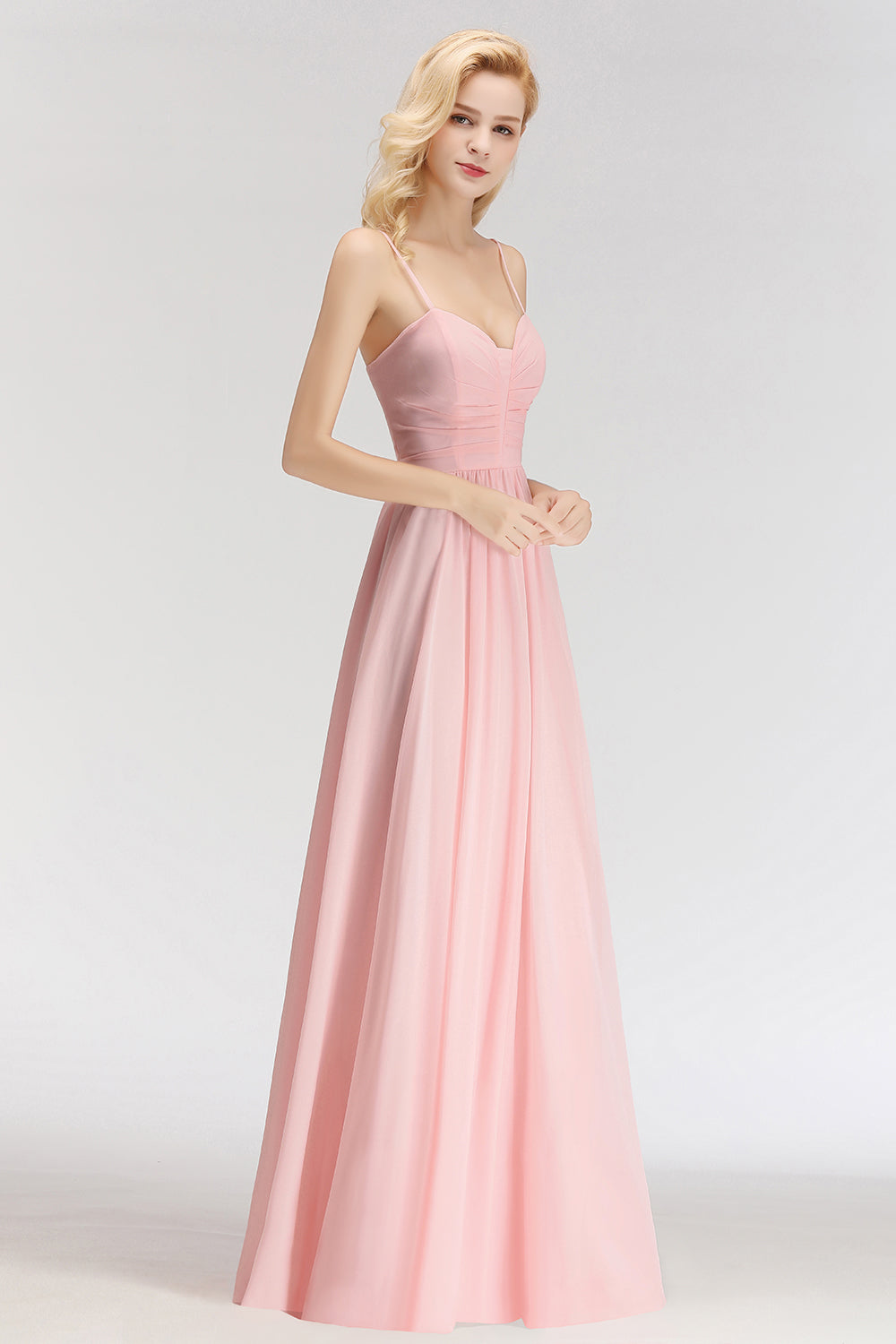 BMbridal Chiffon Späghetti-Träger Ärmellos Affordable Bridesmaid Dress Online