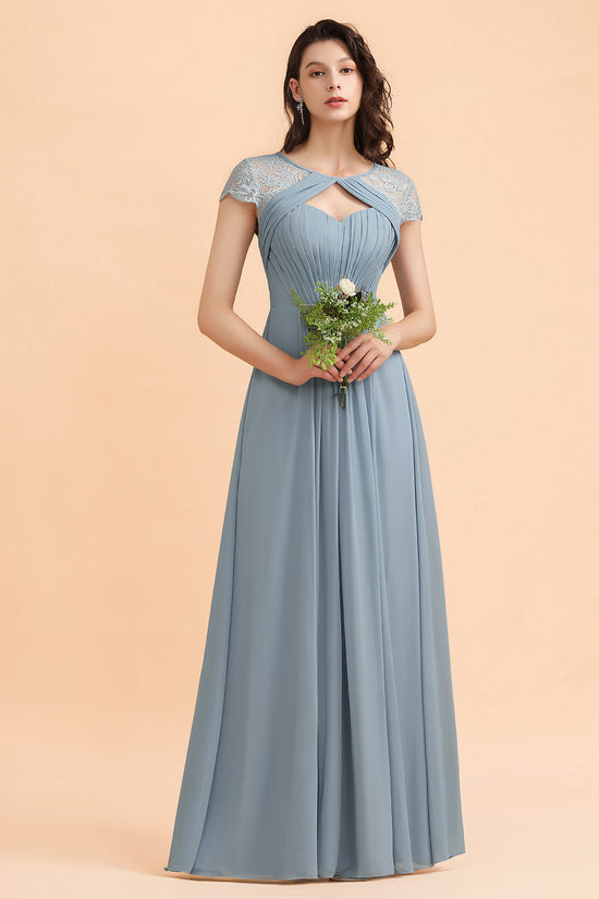 Suchen Sie bei babyonlinedress.de Schöne Abendkleider Stahlblau online. Brautjungfernkleider Lang Günstig mit hocher qualität bekommen.