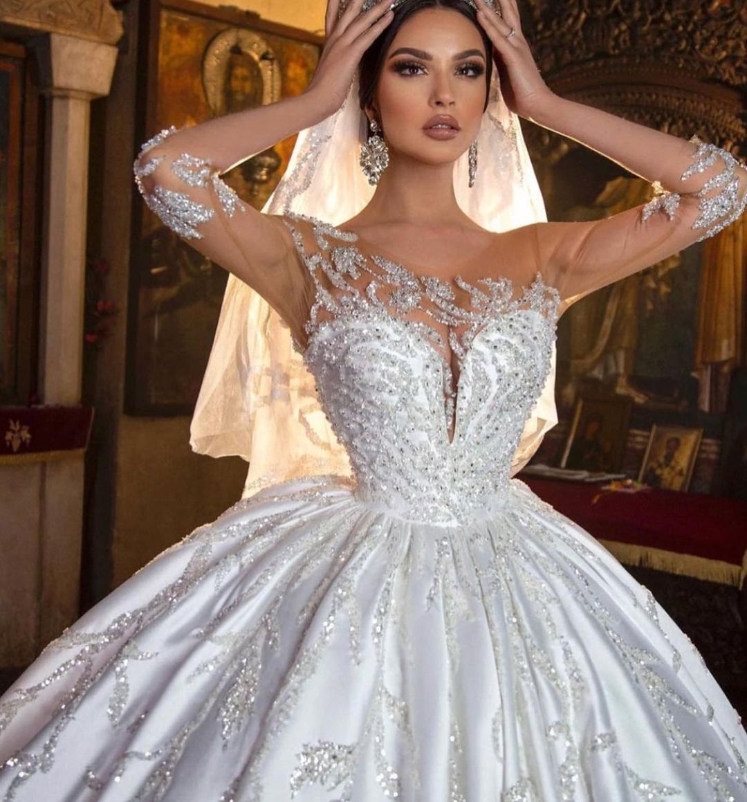 Bestellen Sie Extravagante Hochzeitskleider Prinzessin online bei babyonlinedress.de. Brautkleider Mit Ärmel für Sie zur hochzeit gehen.