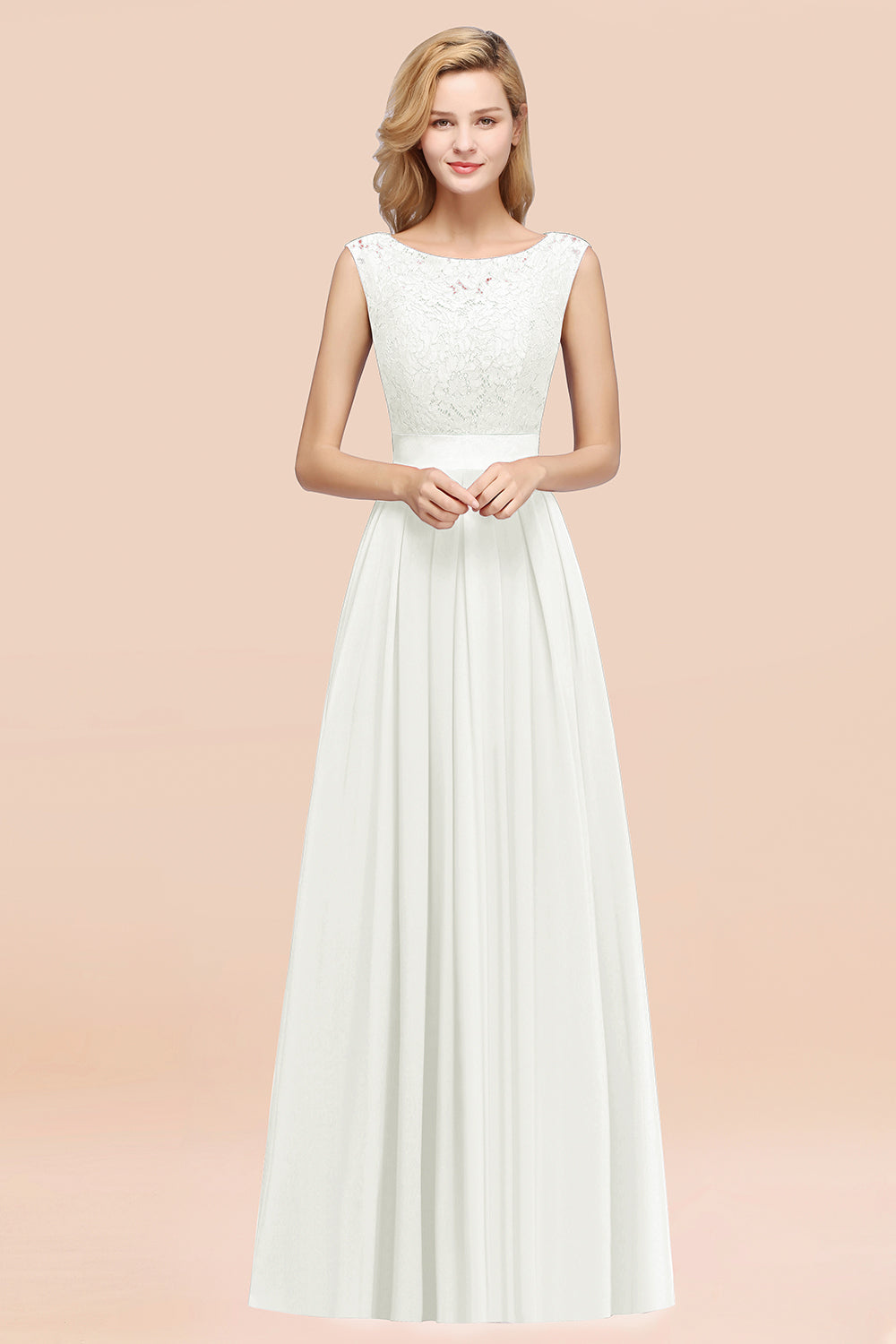 BMbridal Vintage Ärmellos Spitze Bridesmaid Dresses Affordable Chiffon Hochzeit Party Dress Online