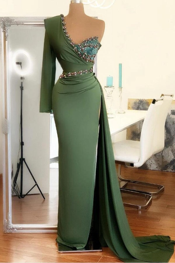 Finden Sie Elegante Abendkleid Grün online bei Thekleid.de.  Abiballkleider Lang Günstig für Sie zum abiball gehen.