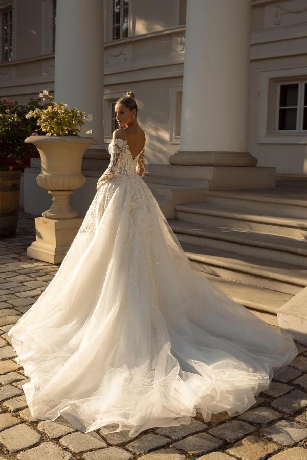 Bmbridal Schulterfrei Hochzeit Dresses Duchesse/Herzogin With Spitze Langarm