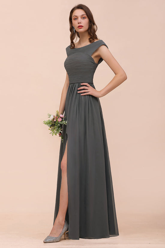 Bestellen Sie Brautjungfernkleider Lang Dunkel Grau online bei babyonlinedress.de. Kleider Für Bautjungfern nach maß anfertigen.