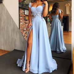 Hier können Sie Hell Blaues Abendkleider Lang Günstig online bei Thekleid.de. Abiballkleider Online Kaufen für Sie zum abiball.