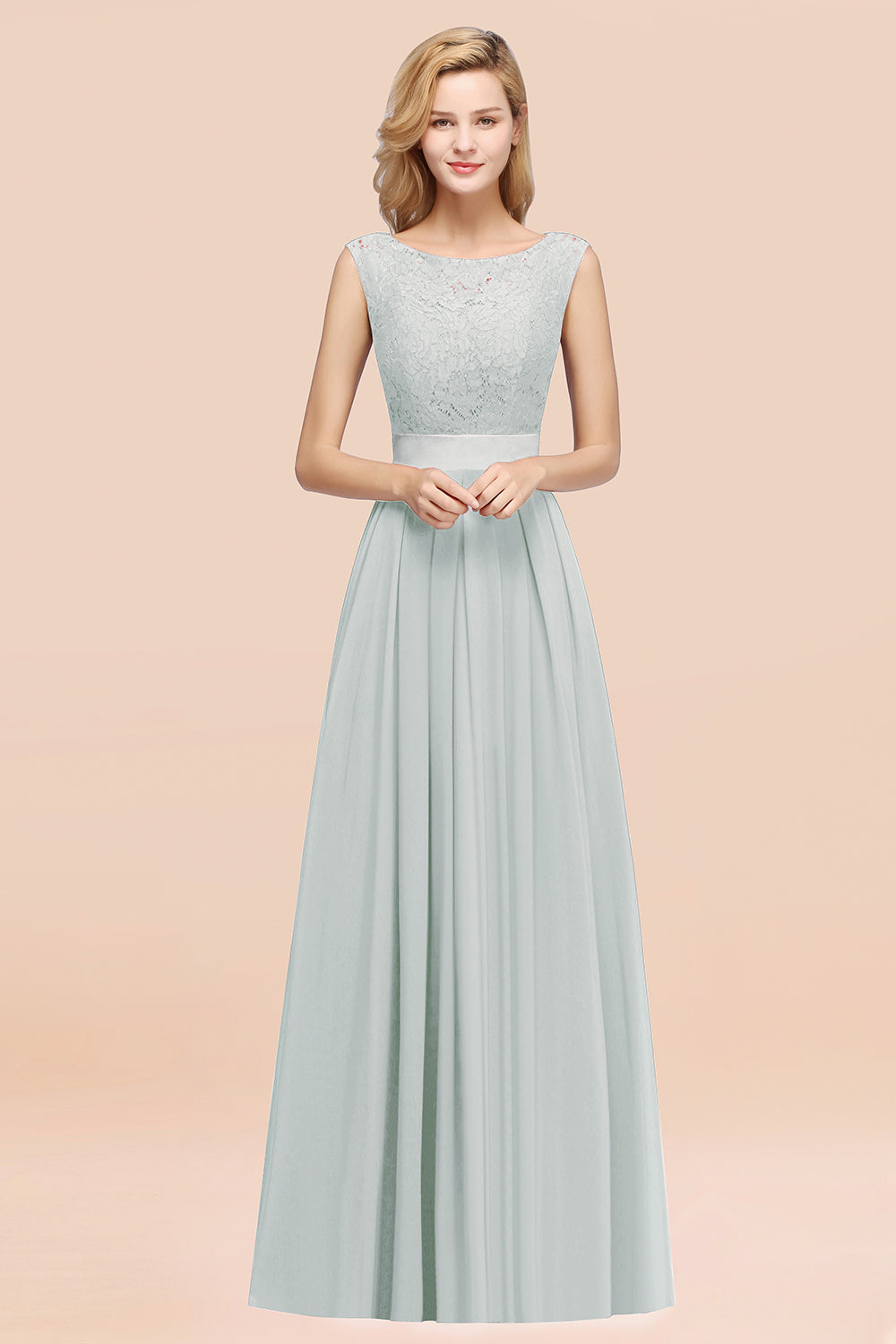 BMbridal Vintage Ärmellos Spitze Bridesmaid Dresses Affordable Chiffon Hochzeit Party Dress Online