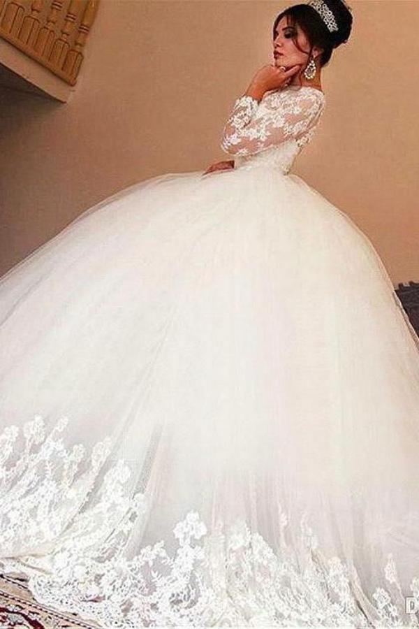 hier können Sie Festlich Weiße Brautkleider Mit Ärmel online bei babyonlinedress.de. Prinzessin Spitze Hochzeitskleider Online für Sie zur Hochzeit mit günstigen preis.