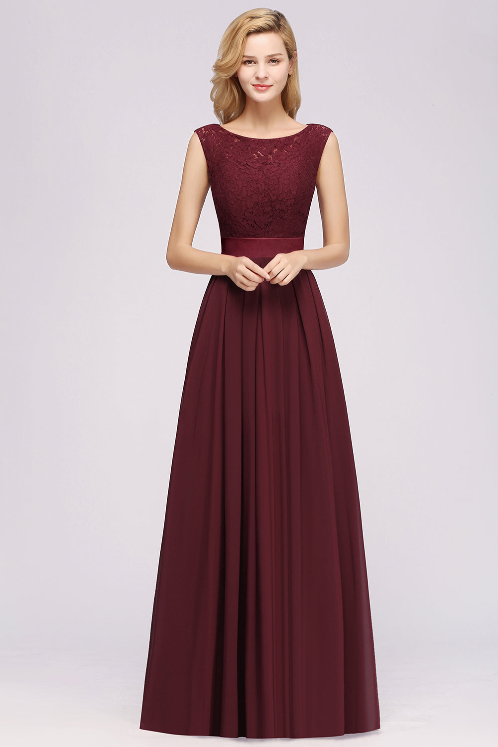 BMbridal Vintage Ärmellos Spitze Bridesmaid Dresses Affordable Chiffon Hochzeit Party Dress Online