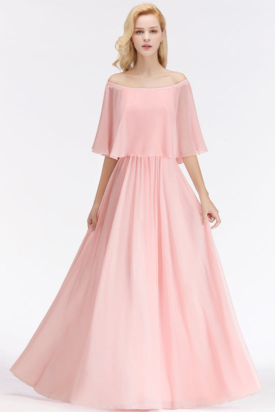 kaufen Sie Elegante Brautjungfernkleider Lang Rosa Chiffon online bei babyonlinedress.de. KLeider Für Brautjungfern Für Sie online bestellen mit hocher Qualität.