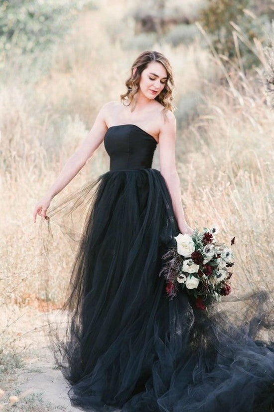 Bestellen Sie Schwarze Brautkleid Schlicht online bei babyonlinedress.de. Tüll Hochzeitskleid Online für Sie zur Hochzeit gehen.