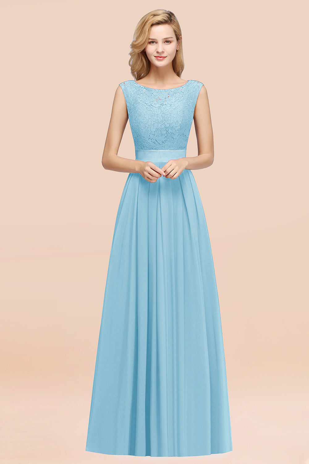 BMbridal Vintage Ärmellos Spitze Bridesmaid Dresses Affordable Chiffon Hochzeit Party Dress Online