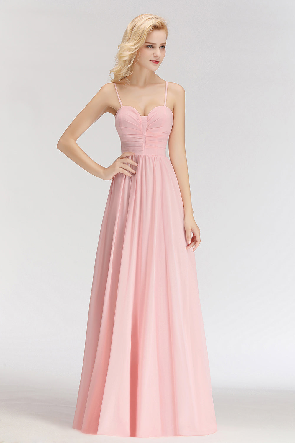 BMbridal Chiffon Späghetti-Träger Ärmellos Affordable Bridesmaid Dress Online