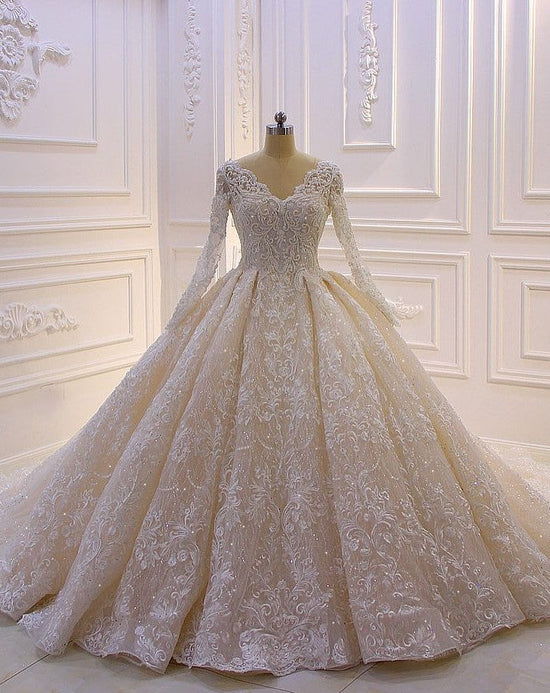 Kaufen Sie Designer Brautkleider Luxus online bei babyonlinedress.de. Spitze Hochzeitskleider mit Ärmel für Sie zur hochzeit.