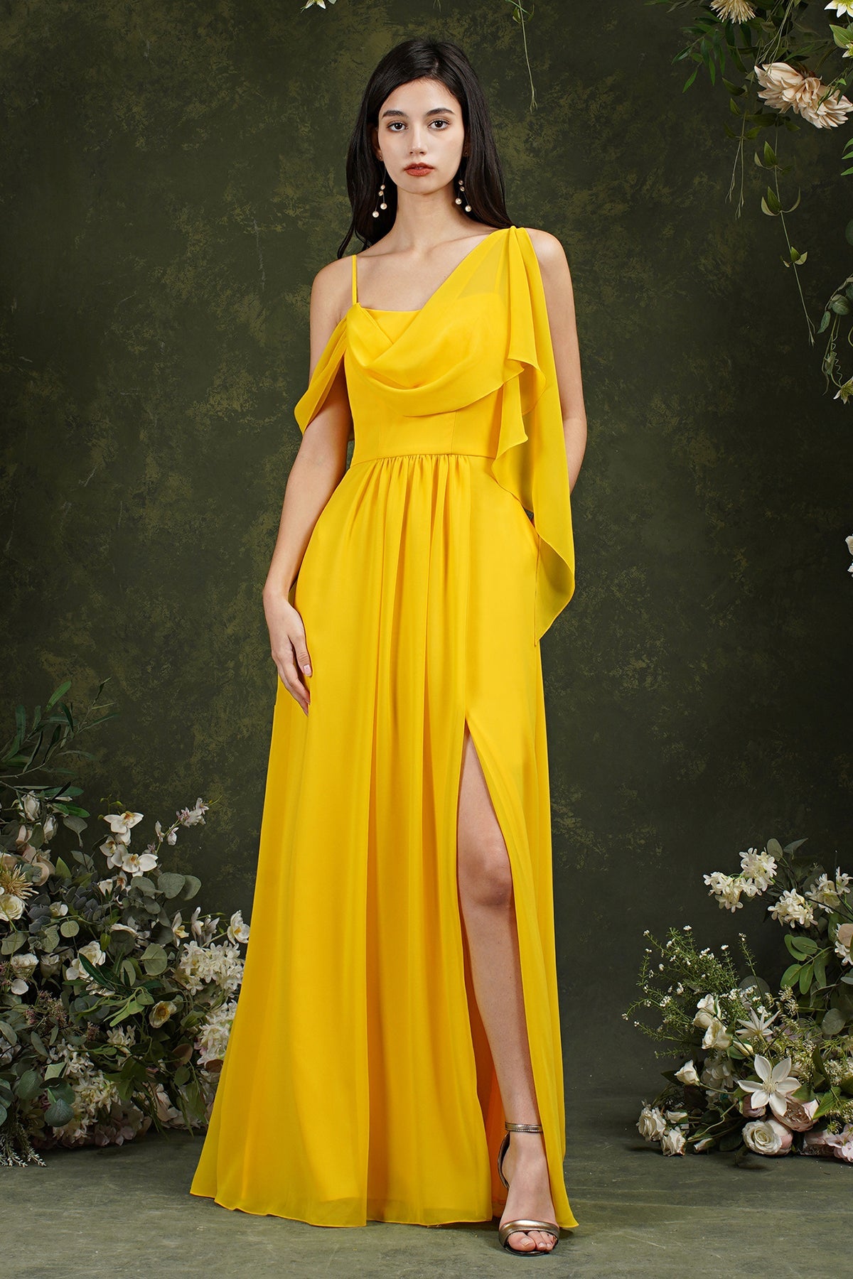 Bmbridal Bridesmaid Dress Side Split Long Chiffon