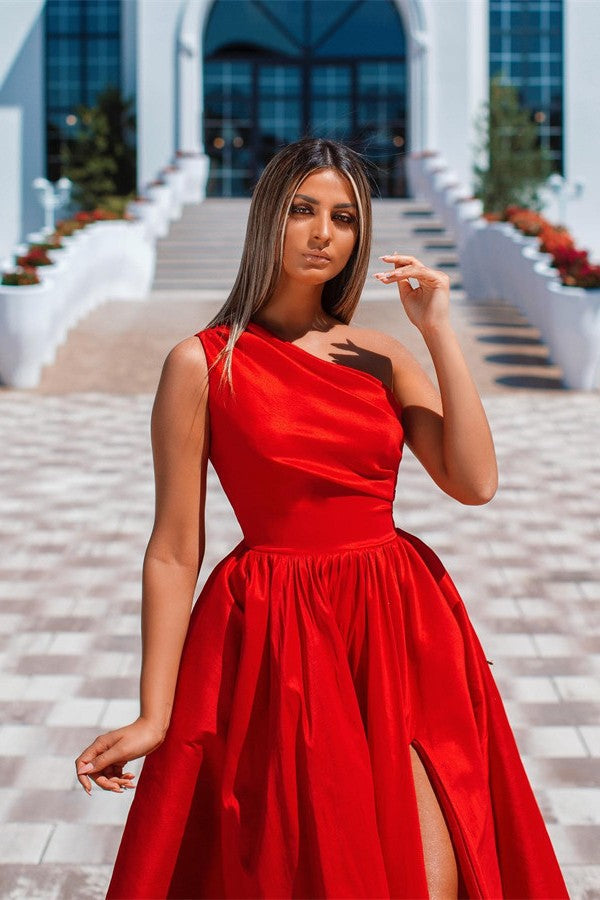 Bmbridal Ein Schulter Red Prom Dress Slit Long On Sale