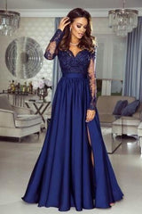 Finden Sie Elegante Abendkleider Mit Ärmel online bei Thekleid.de. Blaue Abiballkleider Lang Günstig für Sie zum abiball gehen.