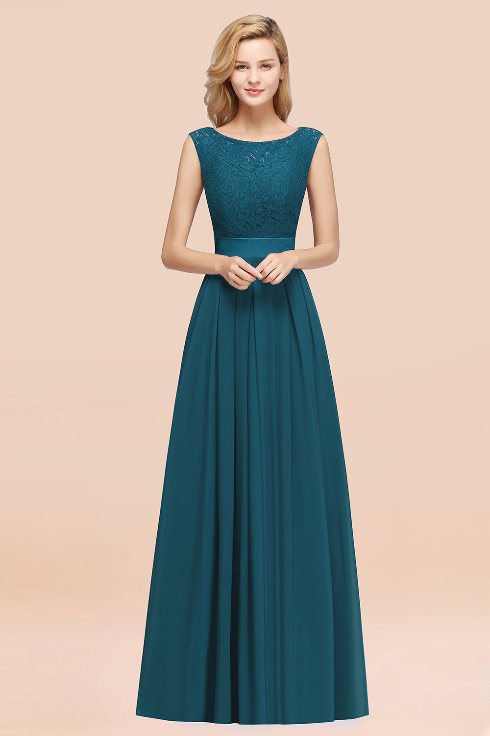 BMbridal Vintage Ärmellos Spitze Bridesmaid Dresses Affordable Chiffon Hochzeit Party Dress Online