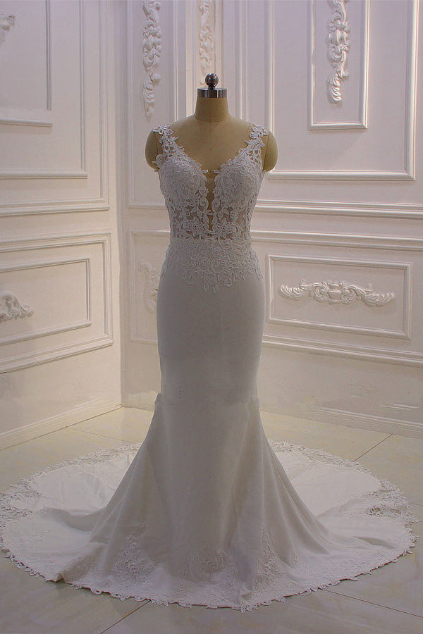 Laden Sie das Bild in den Galerie-Viewer, Bestellen Sie Designer Brautkleider Meerjungfrau online bei babyonlinedress.de. Hochzeitskleider mit Spitze für Sie zur hochzeit gehen.
