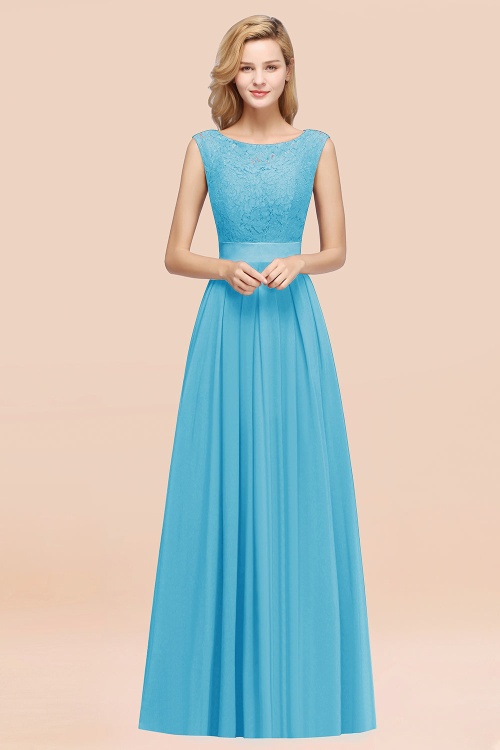 BMbridal Vintage Ärmellos Spitze Bridesmaid Dresses Affordable Chiffon Hochzeit Party Dress Online