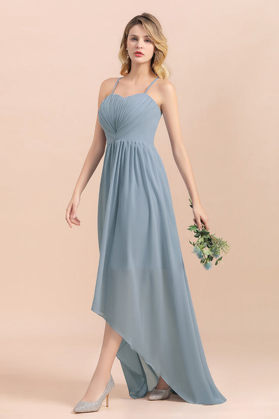 Suchen sie bei babyonlinedress.de Brautjungfernkleider Lang Blau. Chiffon Kleider Hochzeitsgäste Kleider für Sie zur Hochzeit gehen.