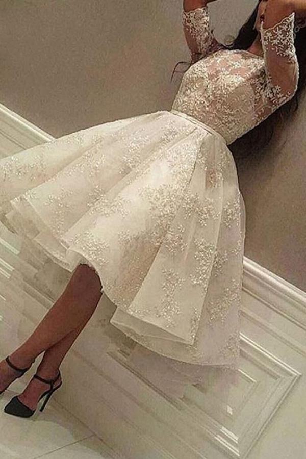 Bestellen Sie Elegante Brautkleider Kurz Mit Spitze online bei babyonlinedress.de. Hochzeitskleider Lang Ärmel für Sie zur Hochzeit gehen.