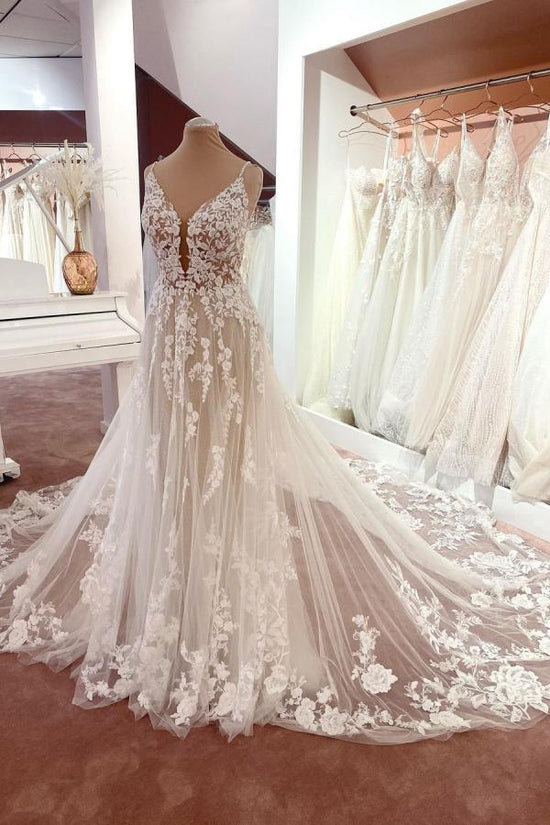Bestellen Sie bei babyonlinedress.de Wunderschöne Brautkleider A Linie Spitze online. Hochzeitskleider Günstig Online maß geschneidert kaufen.
