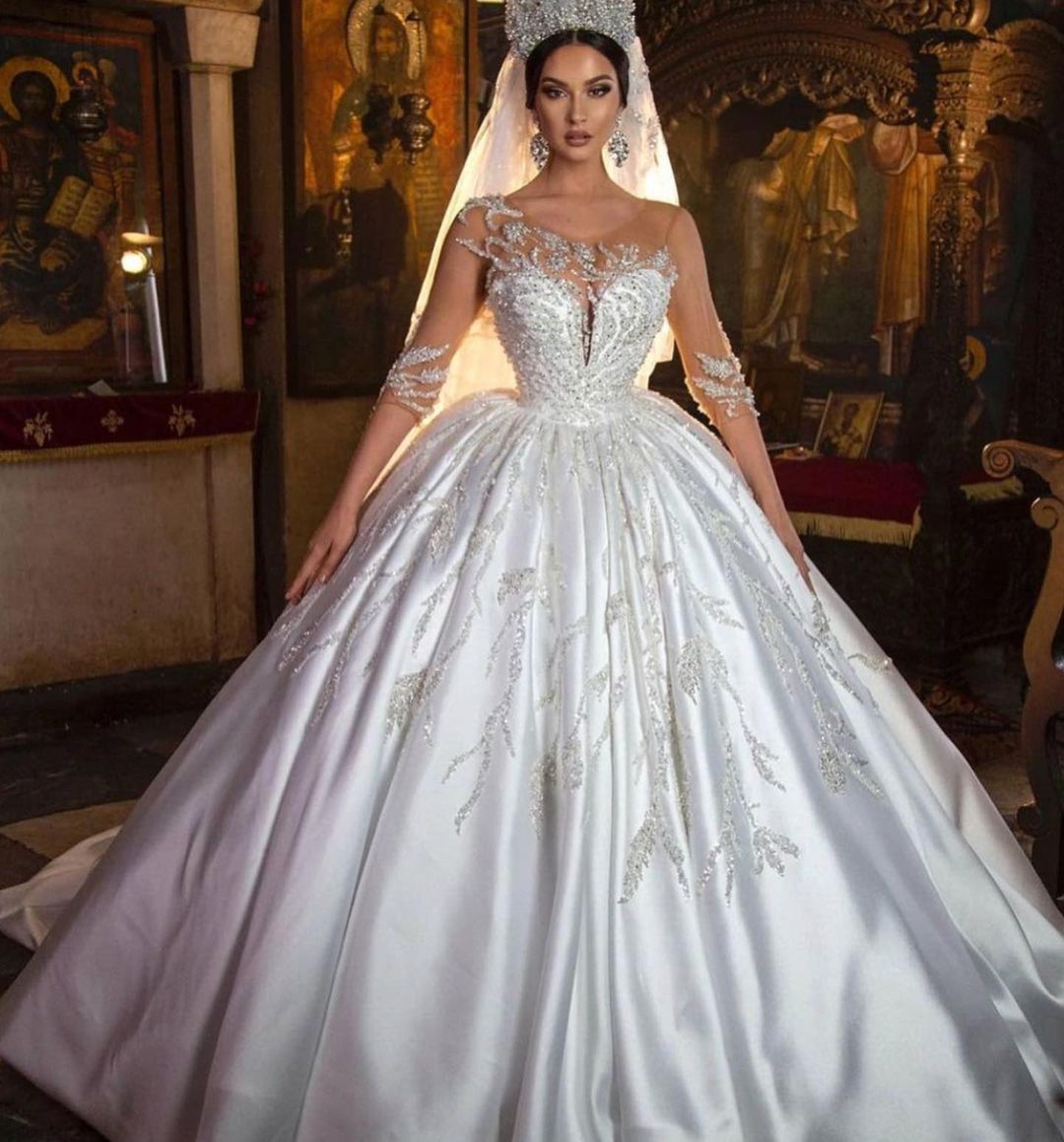 Bestellen Sie Extravagante Hochzeitskleider Prinzessin online bei babyonlinedress.de. Brautkleider Mit Ärmel für Sie zur hochzeit gehen.