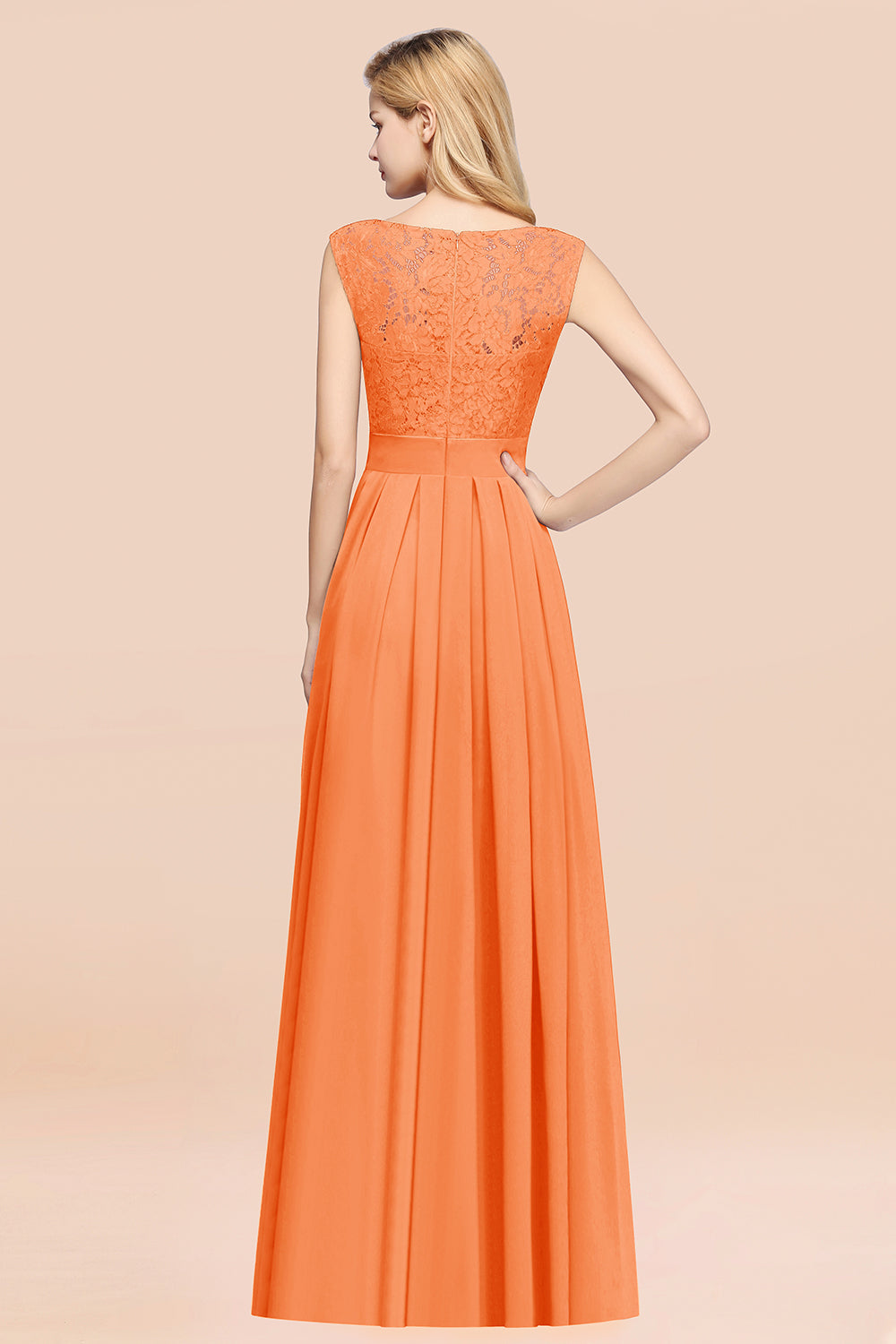 BMbridal Vintage Ärmellos Spitze Bridesmaid Dresses Affordable Chiffon Hochzeit Party Dress Online