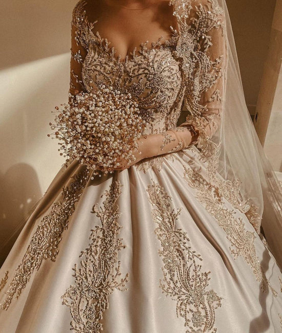 Suchen Sie Extravagante Brautkleider Prinzessin online bei babyonlinedress.de. Hochzeitskleider Mit Ärmel für Sie maß geschneidert kaufen.