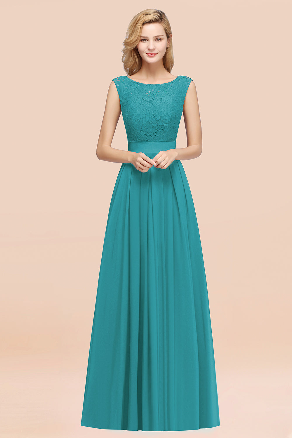 BMbridal Vintage Ärmellos Spitze Bridesmaid Dresses Affordable Chiffon Hochzeit Party Dress Online