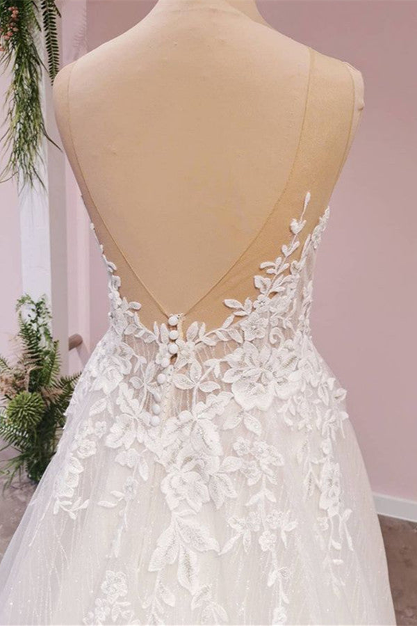 Kaufen Sie bei babyonlinedress.de Elegante Brautkleider A Line Spitze online. Schlichte Hochzeitskleider nach maß zur Hochzeit gehen.