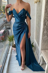 Suchen Sie Schlichtes Abendkleid Lang Blau online bei Thekleid.de. Abendmoden Online mit hocher Qualität zum Abend party gehen.