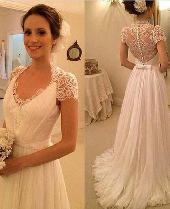kaufen Sie Schlichte Brautkleider Spitze Günstig Chiffon online bei babyonlinedress.de. Kleider Hochzeitskleider Online für Sie zur Hochzeit nach Maße anfertigen.